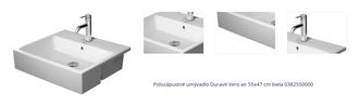 Polozápustné umývadlo Duravit Vero air 55x47 cm biela 0382550000 1