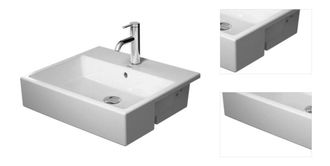 Polozápustné umývadlo Duravit Vero air 55x47 cm biela 0382550000 3