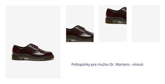 Poltopánky pre mužov Dr. Martens - vínová 1