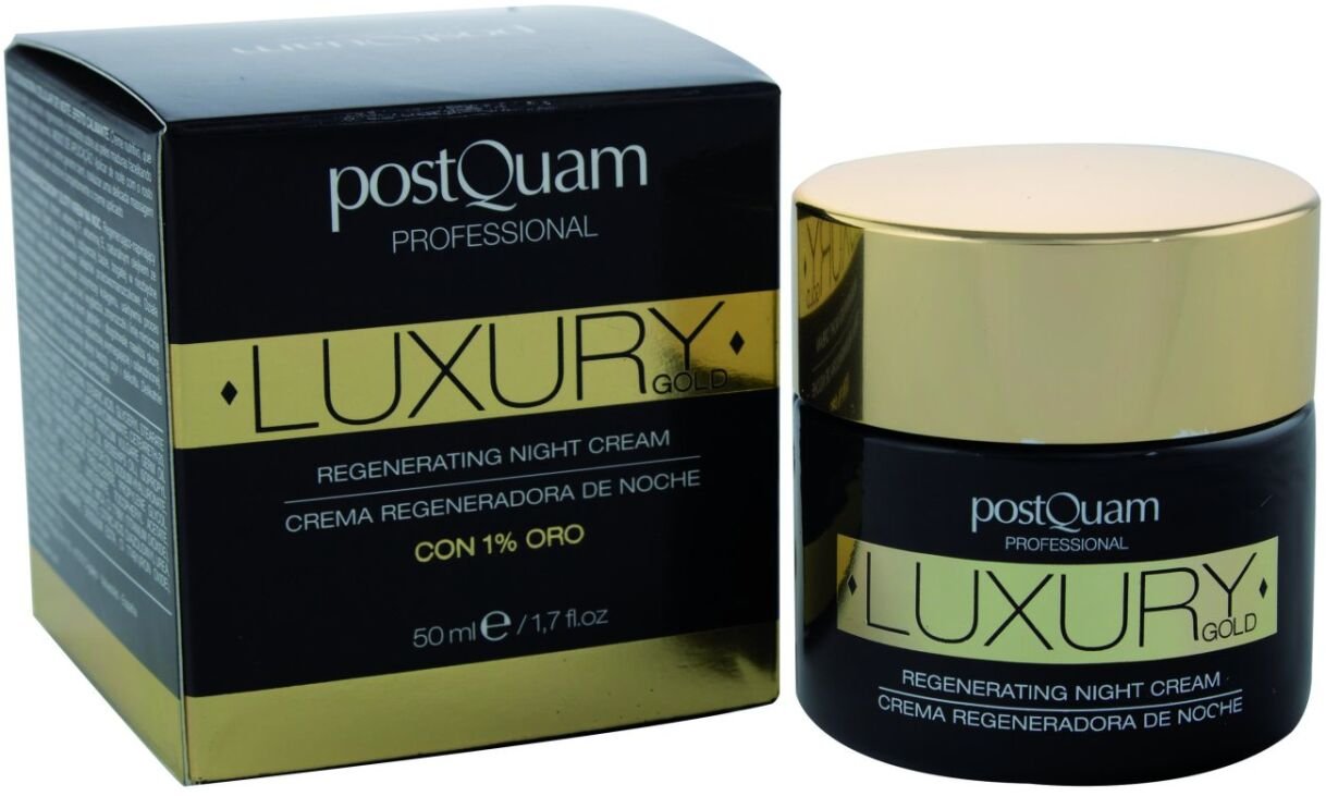 PostQuam Professional Luxury Gold Luxusný regeneračný nočný krém s 1% zlata 50 ml