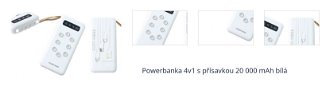Powerbanka 4v1 s přísavkou 20 000 mAh bílá 1