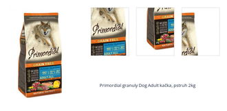 Primordial granuly Dog Adult kačka, pstruh 2kg 1