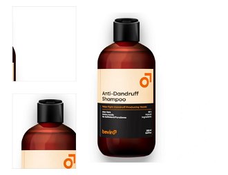 Prírodný šampón pre mužov proti lupinám Beviro Anti-Dandruff Shampoo - 250 ml (BV314) + darček zadarmo 4