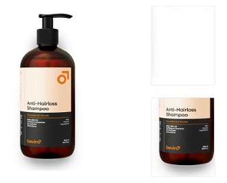Prírodný šampón pre mužov proti padaniu vlasov Beviro Anti-Hairloss Shampoo - 500 ml (BV321) + darček zadarmo 3