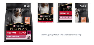 Pro Plan granuly Medium Adult Sensitive skin losos 14kg 1