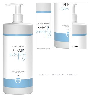 Proteínový šampón na regeneráciu vlasov Mila Professional Protein Shampoo Repair Simply - 950 ml (0103020) + darček zadarmo 1
