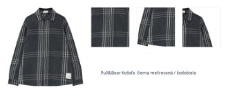 Pull&Bear Košeľa  čierna melírovaná / šedobiela 1