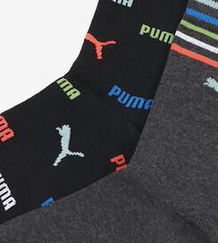 Puma Logo Aop Ponožky 2 páry detské Čierna 5