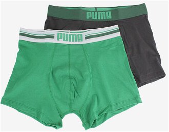 Puma Placed Logo Boxerky 2 ks Čierna Zelená