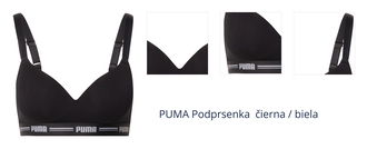 PUMA Športová podprsenka  čierna / biela 1