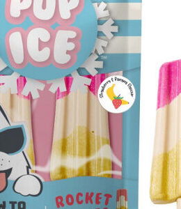 PUP ICE pochúťka chladiacas jahodou a banánom 90 g 5