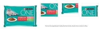 Purina One kapsička pre mačky Sterilcat morka, fazuľa, losos, mrkva 4 x 85 g 1