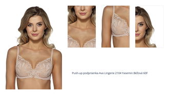 Push-up podprsenka Ava Lingerie 2104 Yasemin Béžová 60F 1