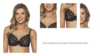 Push-up podprsenka Ava Lingerie 2104 Yasemin Čierna 65D 1