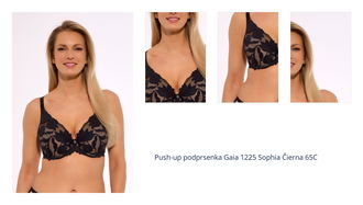 Push-up podprsenka Gaia 1225 Sophia - bralette Čierna 65C 1