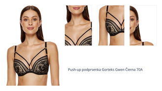 Push-up podprsenka Gorteks Gwen Čierna 70A 1