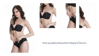 Push-up podprsenka Julimex Wing bra Čierna A 1