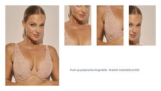 Push-up podprsenka Kinga Bella - Bralette Svetlobéžová 65D 1