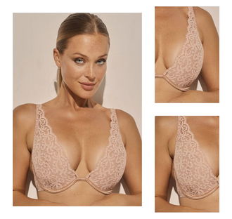 Push-up podprsenka Kinga Bella - Bralette Svetlobéžová 65D 3