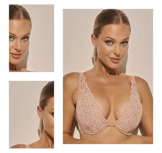 Push-up podprsenka Kinga Bella - Bralette Svetlobéžová 65D 4