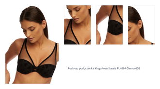 Push-up podprsenka Kinga Heartbeats PU-884 Čierna 65B 1