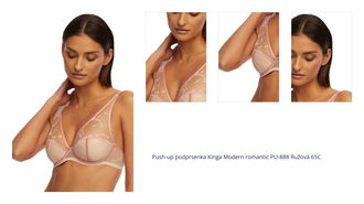 Push-up podprsenka Kinga Modern romantic PU-888 Ružová 65C 1