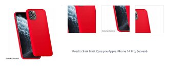 Puzdro 3mk Matt Case pre Apple iPhone 14 Pro, červené 1