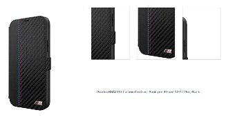Puzdro BMW PU Carbon Contrast Book pre iPhone 12/12 Pro, Black 1