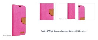Puzdro CANVAS Book pre Samsung Galaxy A33 5G, ružové 1