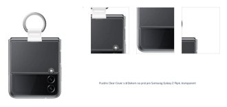 Puzdro Clear Cover s držiakom na prst pre Samsung Galaxy Z Flip4, transparent 1