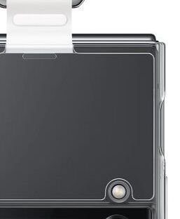 Puzdro Clear Cover s držiakom na prst pre Samsung Galaxy Z Flip4, transparent 5