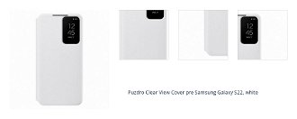 Knižkové puzdro Clear View pre Samsung Galaxy S22, biela 1