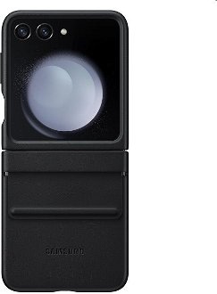 Zadný kryt z eko kože pre Samsung Galaxy Z Flip5, čierna