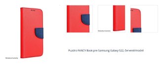 Knižkové puzdro FANCY Book pre Samsung Galaxy S22, červená/modrá 1