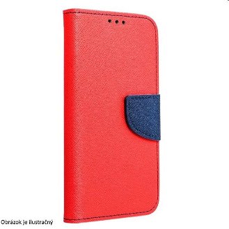 Knižkové puzdro FANCY Book pre Samsung Galaxy S22, červená/modrá 2