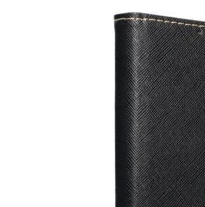 Puzdro FANCY Book pre Samsung Galaxy S22, čierne/zlaté 6