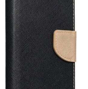 Puzdro FANCY Book pre Samsung Galaxy S22, čierne/zlaté 5