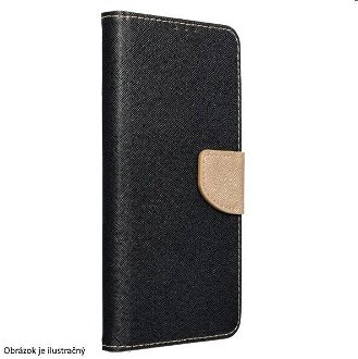 Knižkové puzdro FANCY Book pre Xiaomi 12/12X, čierna/zlatá