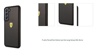 Puzdro Ferrari Real Carbon pre Samsung Galaxy S22, čierne 1