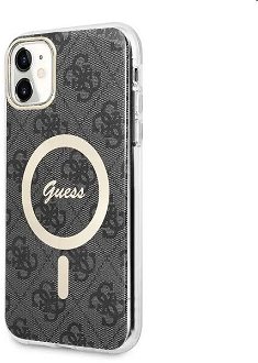 Puzdro Guess 4G IML MagSafe for Apple iPhone 11, čierne 2