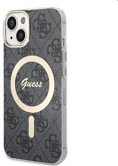Puzdro Guess 4G IML MagSafe for Apple iPhone 13, čierne