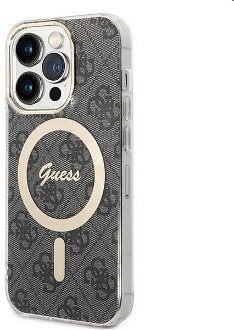 Puzdro Guess 4G IML MagSafe for Apple iPhone 14 Pro, čierne