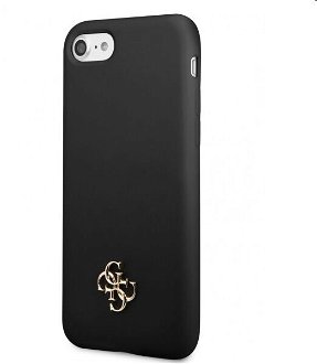 Zadný kryt Guess 4G Silicone Metal Logo pre Apple iPhone 7/8/SE2020/SE2022, čierna