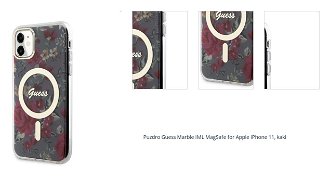 Puzdro Guess Marble IML MagSafe for Apple iPhone 11, kaki 1