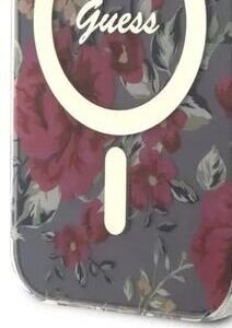 Zadný kryt Guess PC/TPU Flowers IML MagSafe for Apple iPhone 14 Pro Max, kaki 8