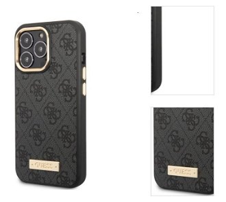 Puzdro Guess PU 4G MagSafe pre Apple iPhone 13 Pro, čierne 3