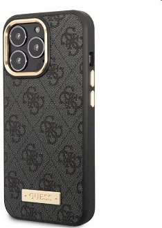 Puzdro Guess PU 4G MagSafe pre Apple iPhone 13 Pro, čierne