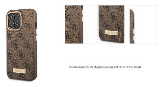 Zadný kryt Guess PU 4G MagSafe pre Apple iPhone 13 Pro, hnedá 1