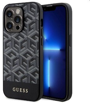 Puzdro Guess PU G Cube MagSafe pre Apple iPhone 15 Pro Max, čierne