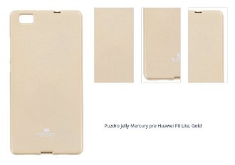Puzdro Jelly Mercury pre Huawei P8 Lite, Gold 1